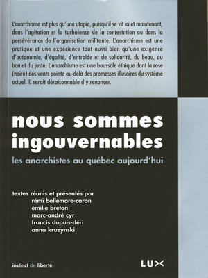 cover image of Nous sommes ingouvernables